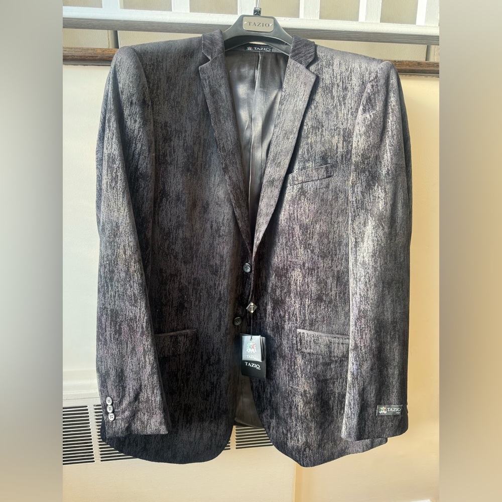 Men's Velvet detail Blazer 42L NWT